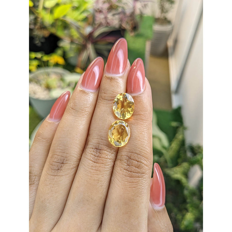 6.94 Ct.Tw. Citrine Pair from Brazil