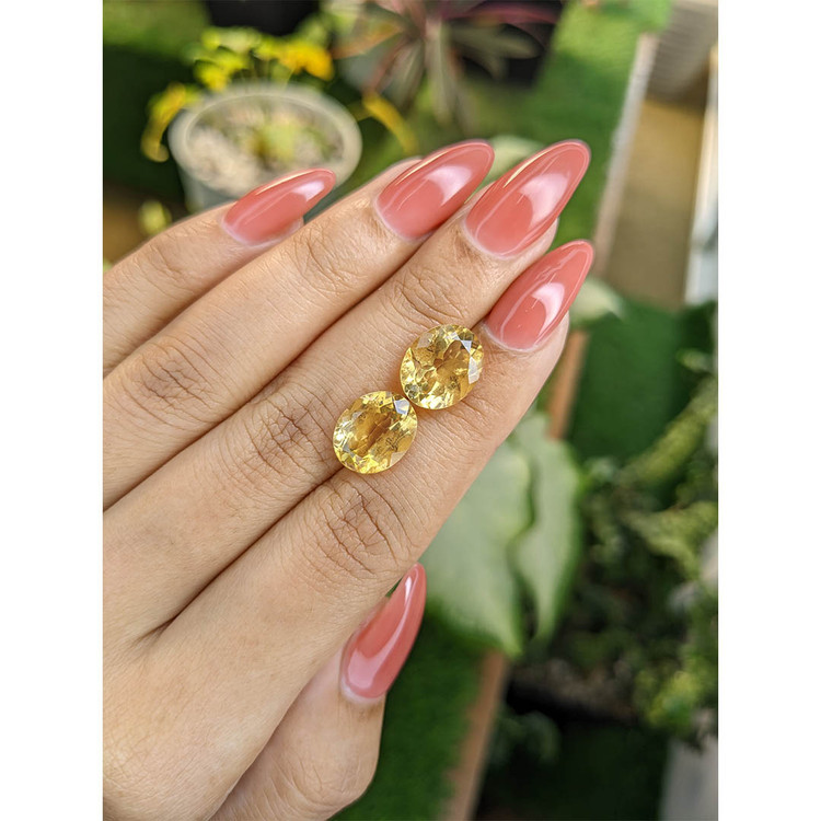 7.85 Ct.Tw. Citrine Pair from Brazil