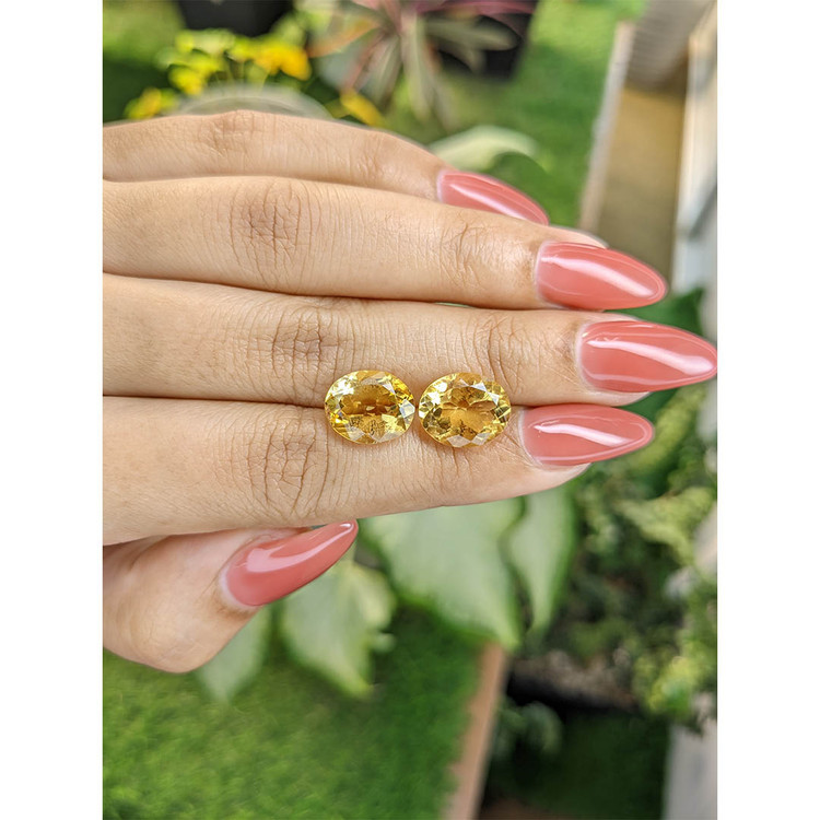 7.85 Ct.Tw. Citrine Pair from Brazil