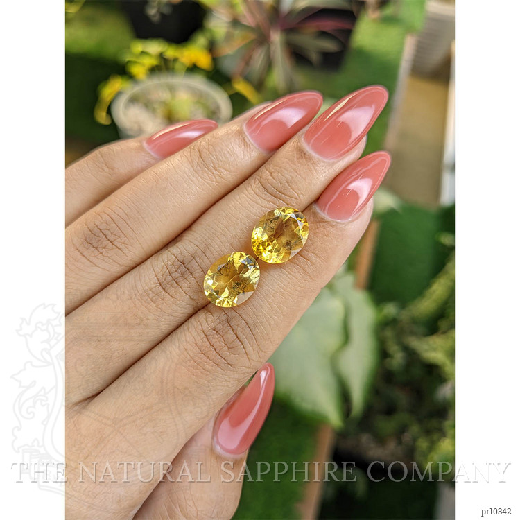 7.80 Ct.Tw. Citrine Pair from Brazil