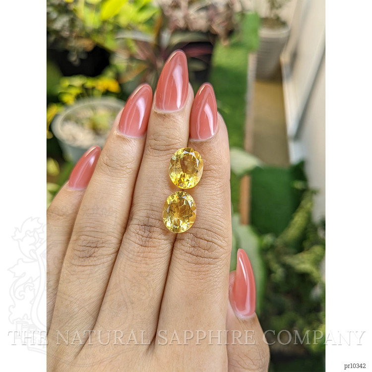 7.80 Ct.Tw. Citrine Pair from Brazil