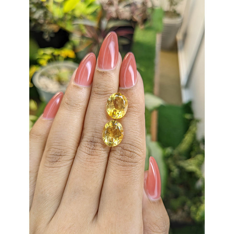 7.80 Ct.Tw. Citrine Pair from Brazil