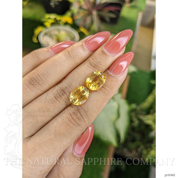 7.80 Ct.Tw. Citrine Pair from Brazil