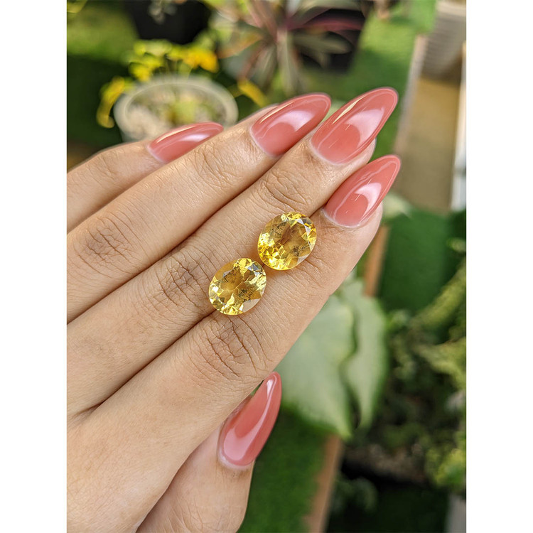 7.80 Ct.Tw. Citrine Pair from Brazil