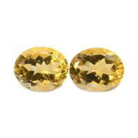 7.82 Ct.Tw. Oval Citrine Pair