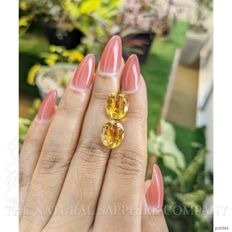 7.82 Ct.Tw. Citrine Pair from Brazil