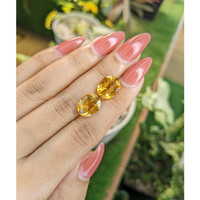 7.82 Ct.Tw.Total Carat Weight Citrine Pair from Brazil Life Style