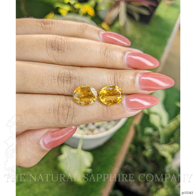 7.82 Ct.Tw. Citrine Pair from Brazil