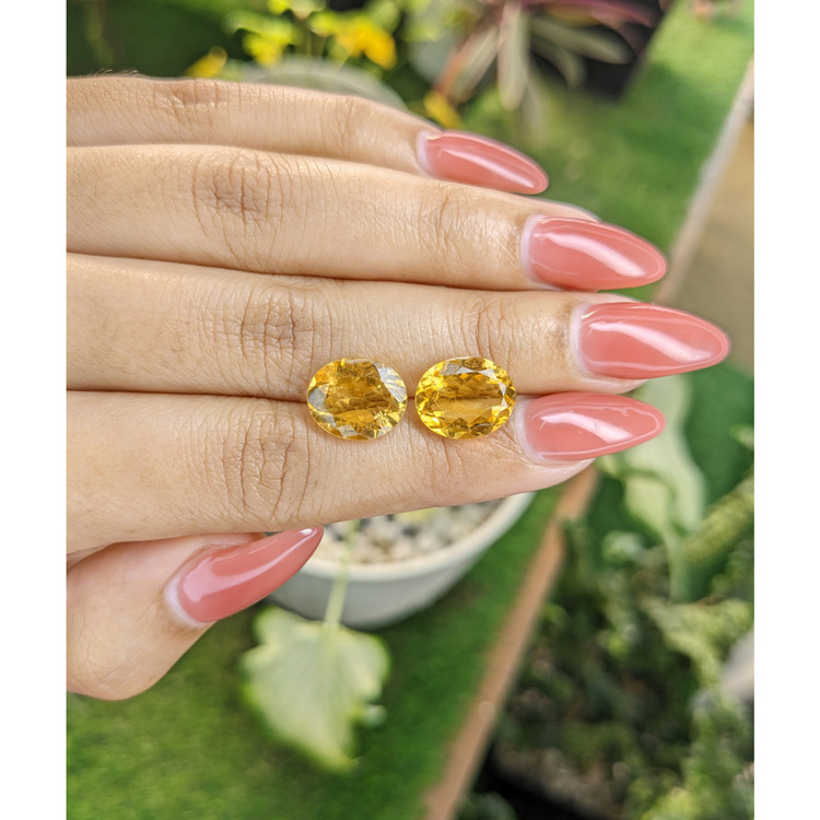 7.82 Ct.Tw. Citrine Pair from Brazil