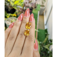 7.58 Ct.Tw.Total Carat Weight Citrine Pair from Brazil Life Style