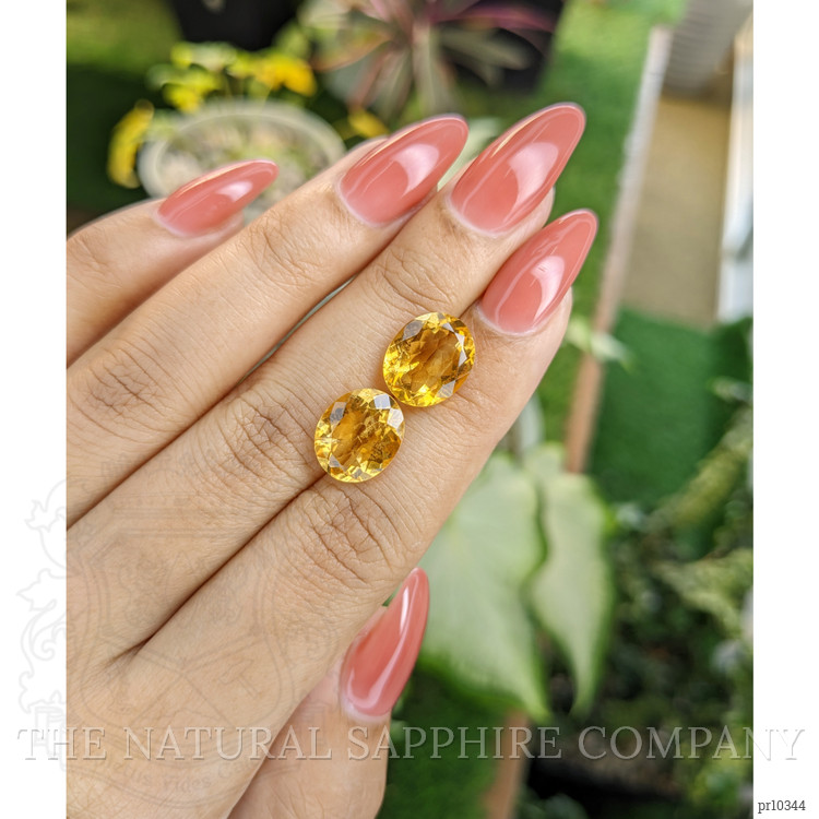 7.58 Ct.Tw. Citrine Pair from Brazil