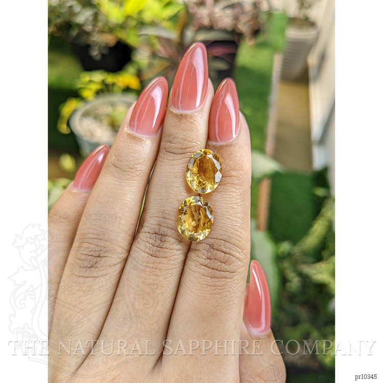 7.04 Ct.Tw. Citrine Pair from Brazil