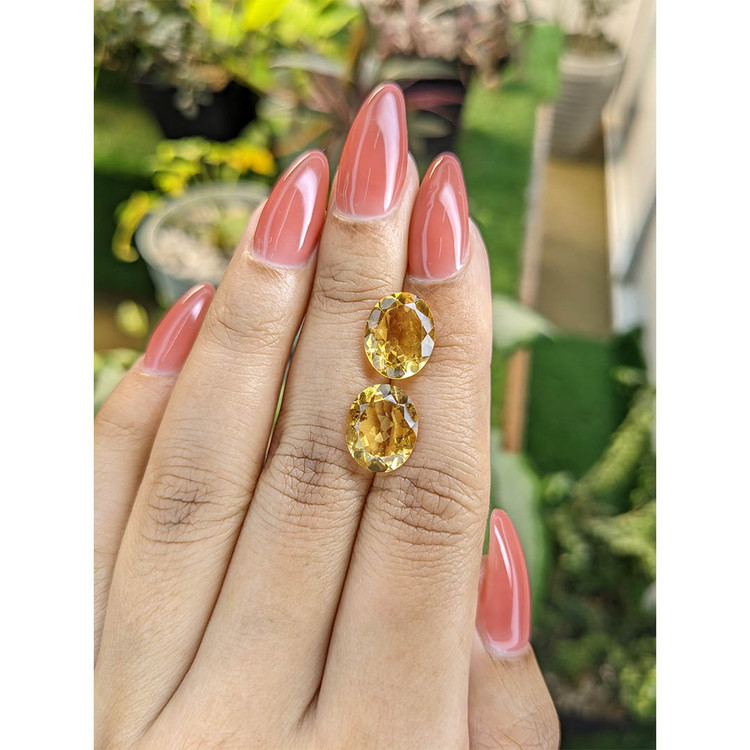 7.04 Ct.Tw. Citrine Pair from Brazil