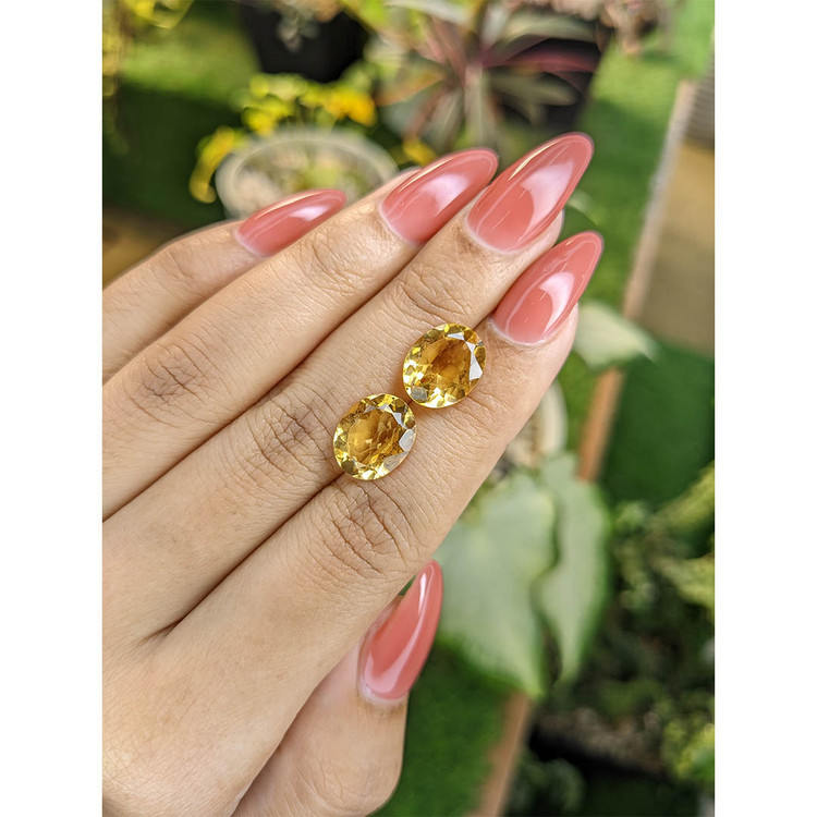 7.04 Ct.Tw. Citrine Pair from Brazil
