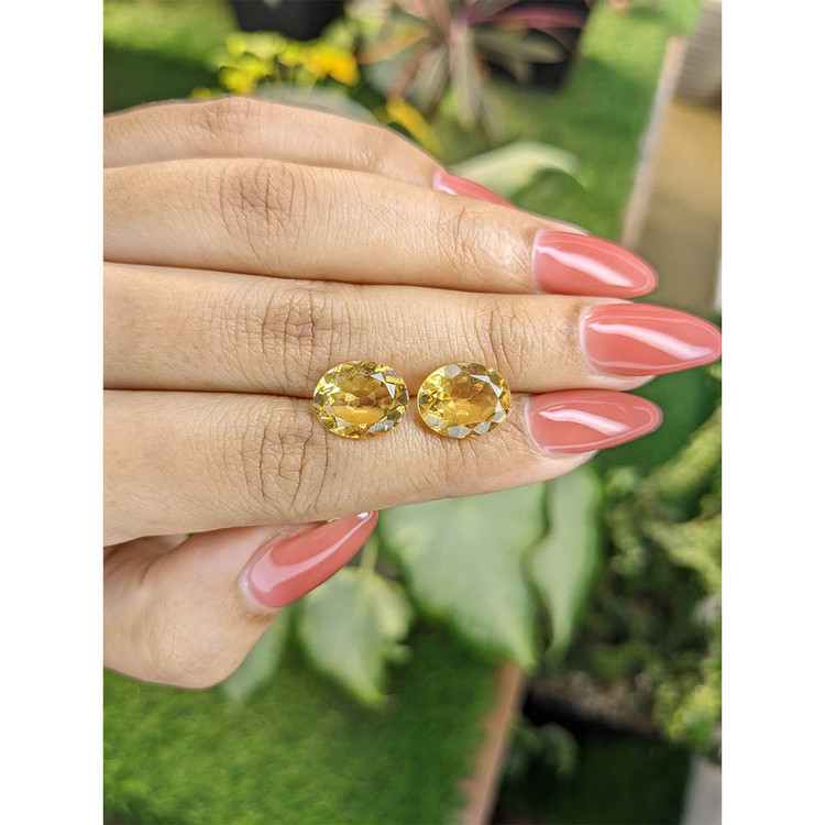 7.04 Ct.Tw. Citrine Pair from Brazil