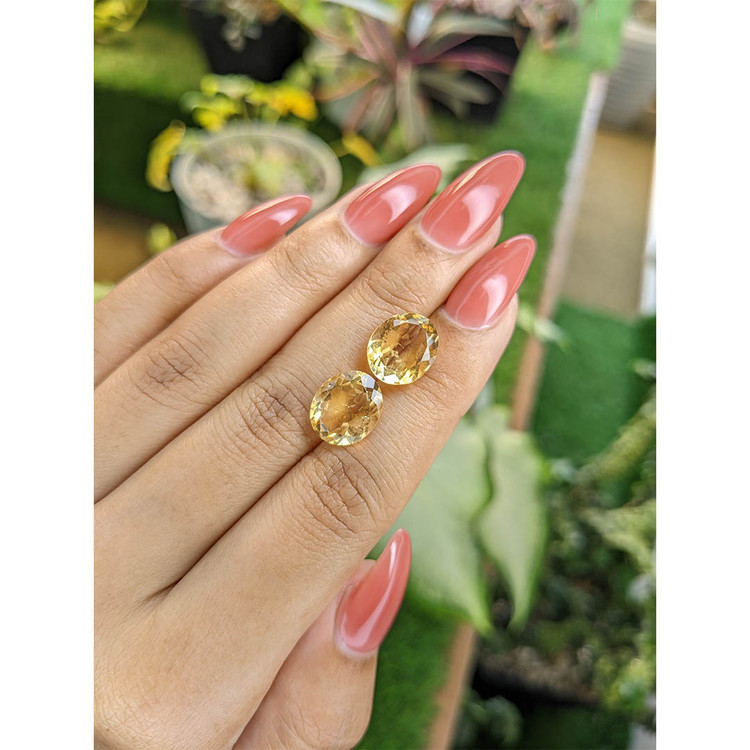 7.20 Ct.Tw. Citrine Pair from Brazil