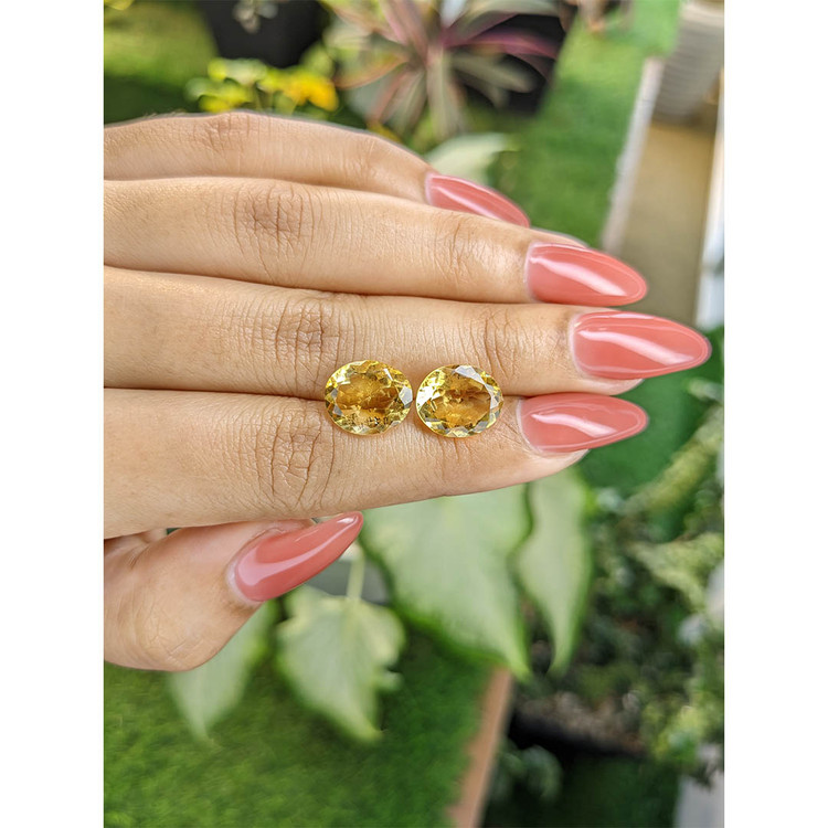 7.20 Ct.Tw. Citrine Pair from Brazil