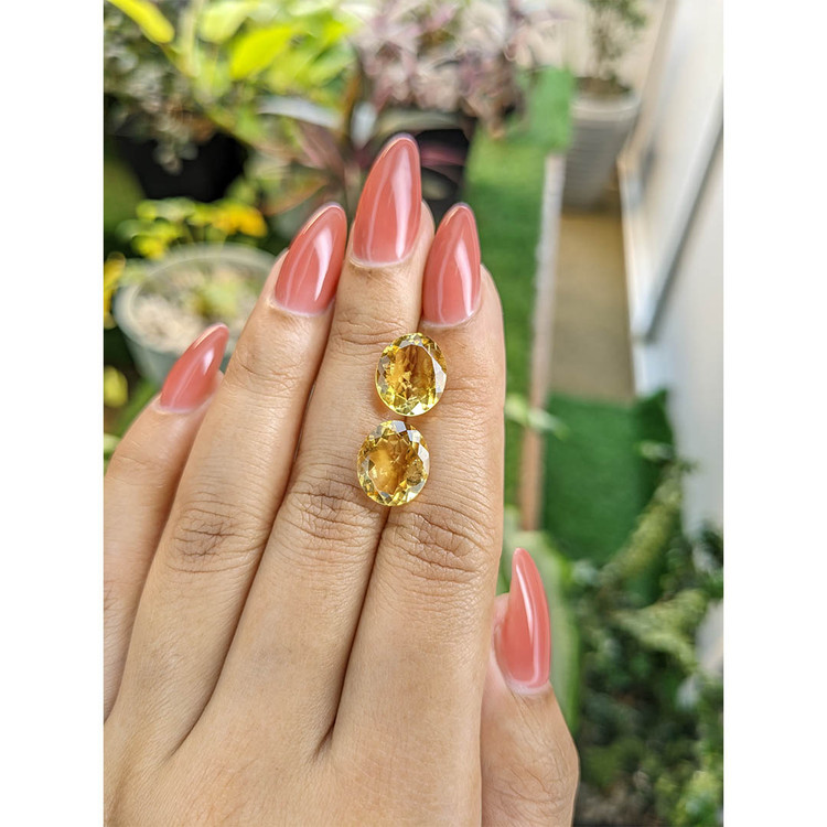 7.20 Ct.Tw. Citrine Pair from Brazil