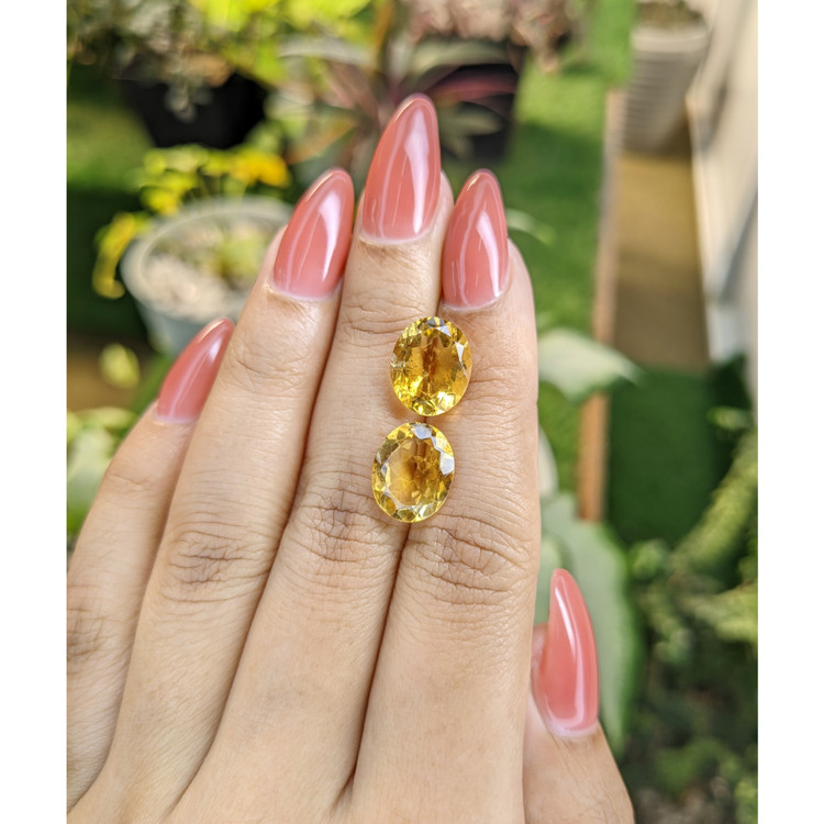 7.83 Ct.Tw. Citrine Pair from Brazil