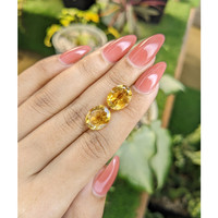 7.83 Ct.Tw.Total Carat Weight Citrine Pair from Brazil Life Style