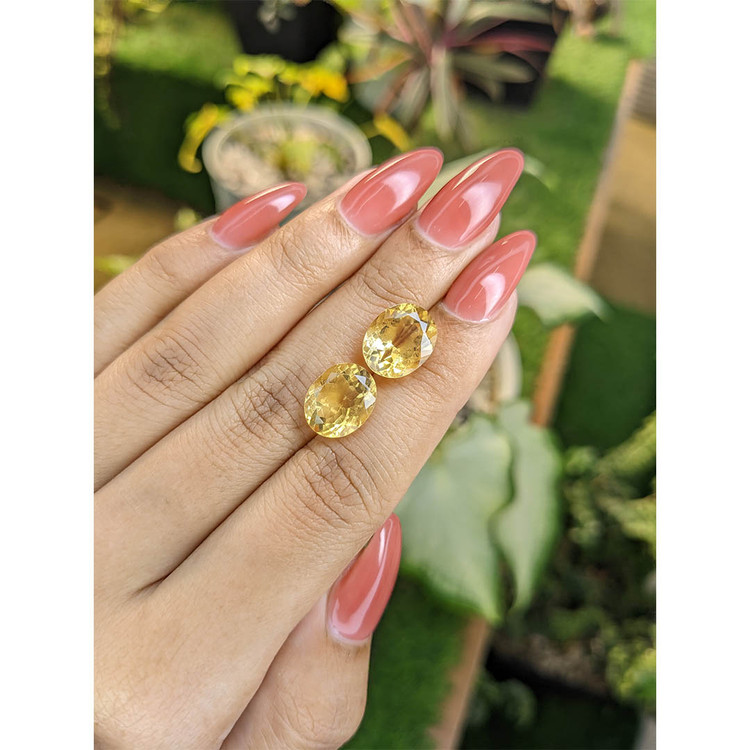 8.51 Ct.Tw. Citrine Pair from Brazil