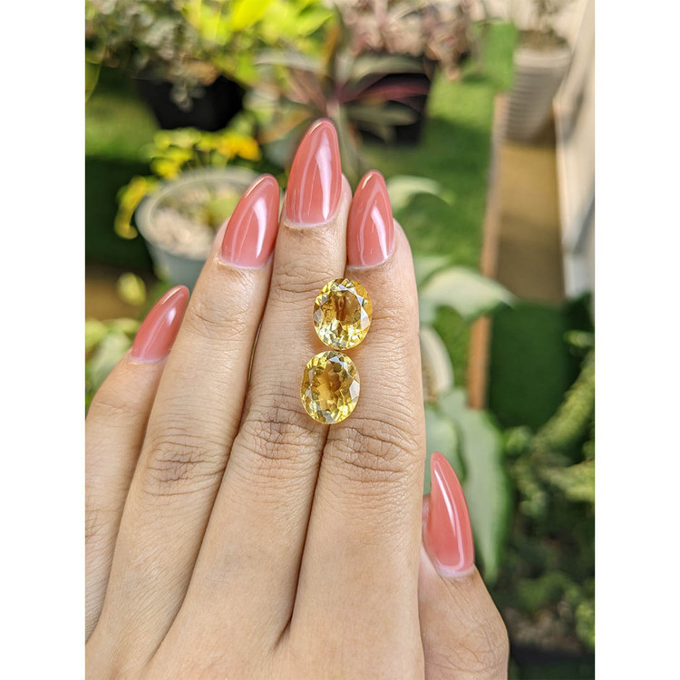8.51 Ct.Tw. Citrine Pair from Brazil