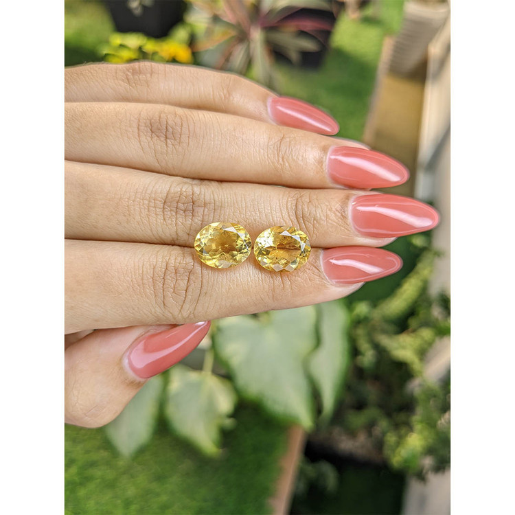 8.51 Ct.Tw. Citrine Pair from Brazil