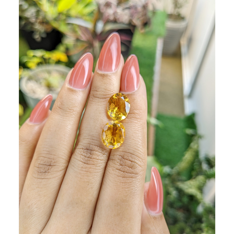 7.35 Ct.Tw. Citrine Pair from Brazil