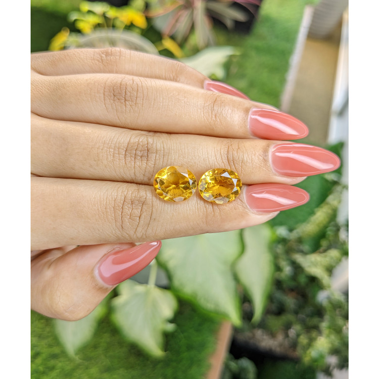 7.35 Ct.Tw. Citrine Pair from Brazil