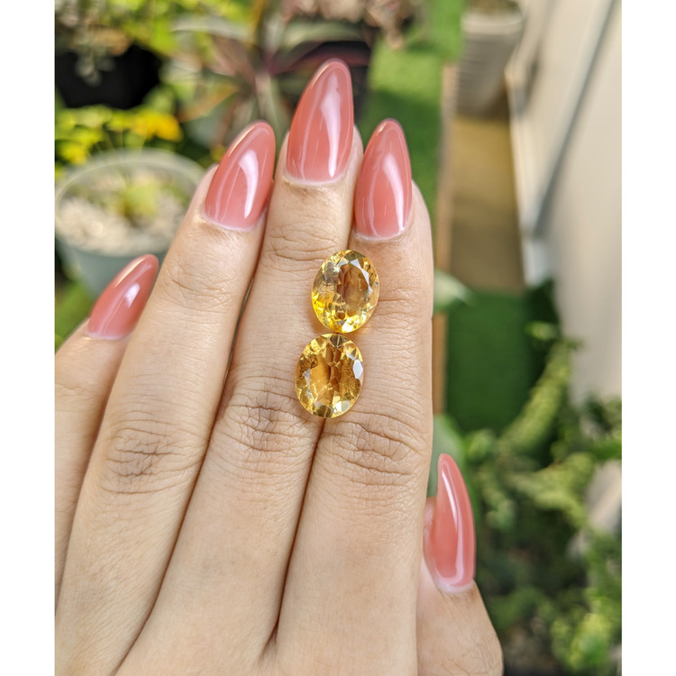 7.50 Ct.Tw. Citrine Pair from Brazil