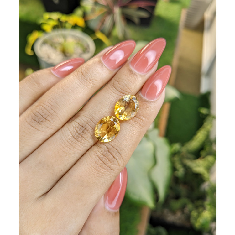 7.50 Ct.Tw. Citrine Pair from Brazil