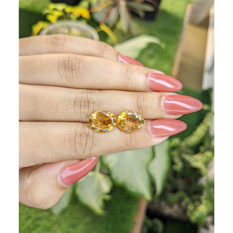 7.50 Ct.Tw. Citrine Pair from Brazil