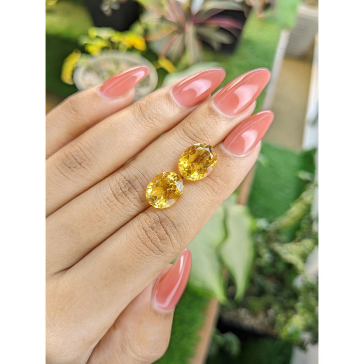 8.06 Ct.Tw. Citrine Pair from Brazil