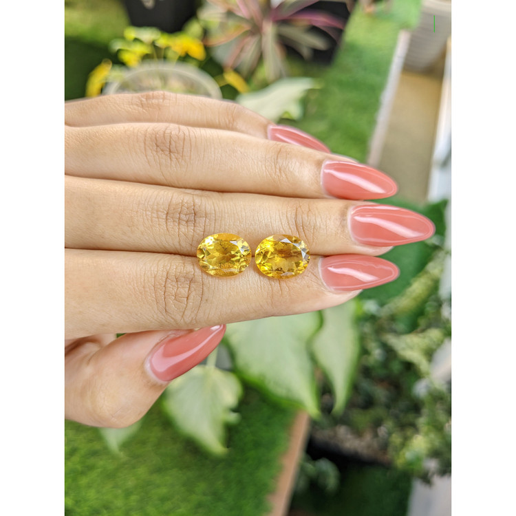 8.06 Ct.Tw. Citrine Pair from Brazil