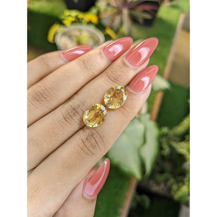 6.84 Ct.Tw. Citrine Pair from Brazil