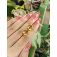 7.12 Ct.Tw.Total Carat Weight Citrine Pair from Brazil Life Style
