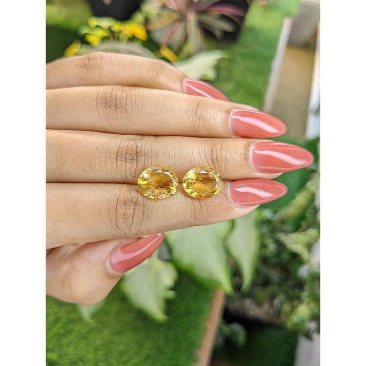 7.12 Ct.Tw. Citrine Pair from Brazil