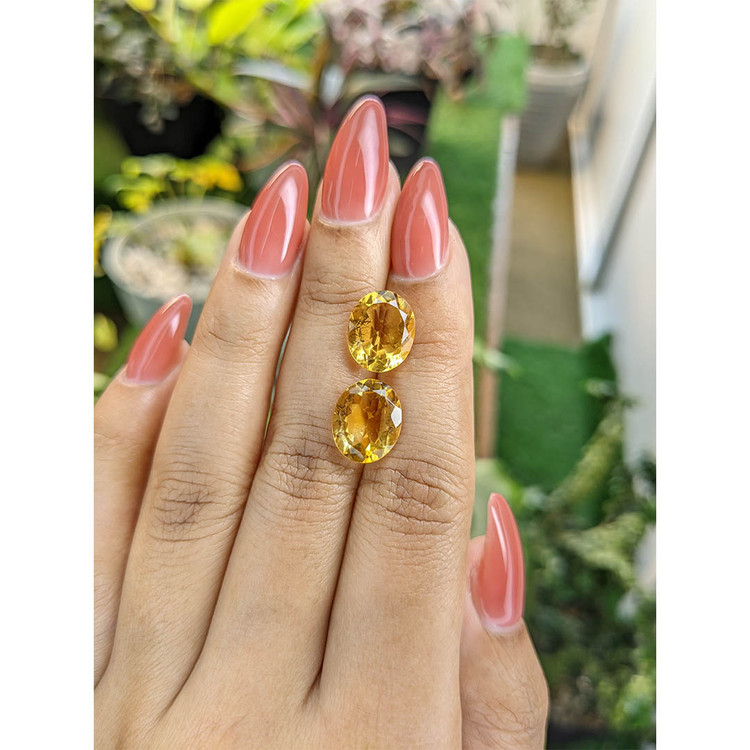 7.12 Ct.Tw. Citrine Pair from Brazil