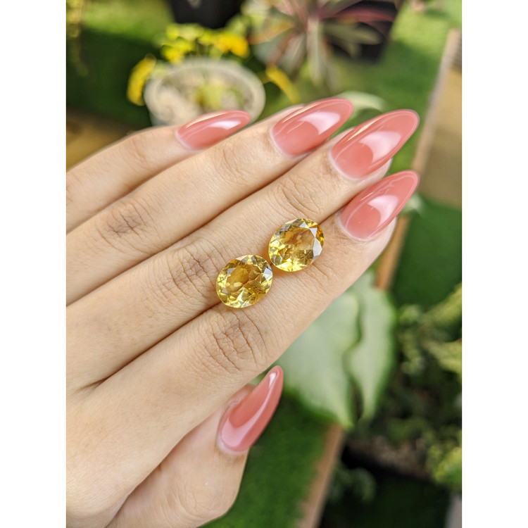 6.76 Ct.Tw. Citrine Pair from Brazil