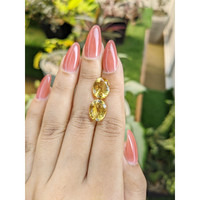 6.76 Ct.Tw.Total Carat Weight Citrine Pair from Brazil Life Style