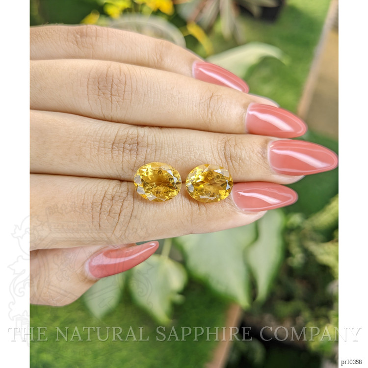 8.44 Ct.Tw. Citrine Pair from Brazil