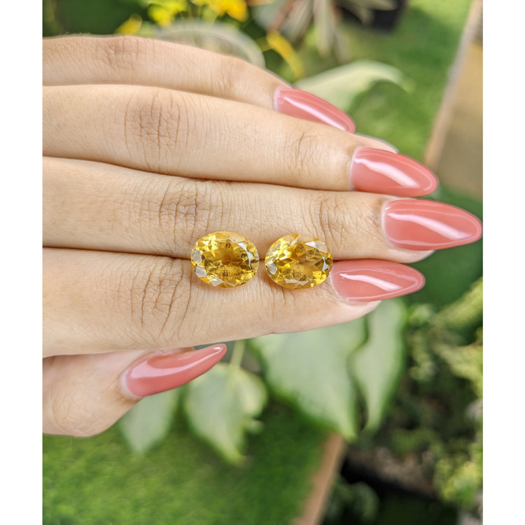8.44 Ct.Tw. Citrine Pair from Brazil