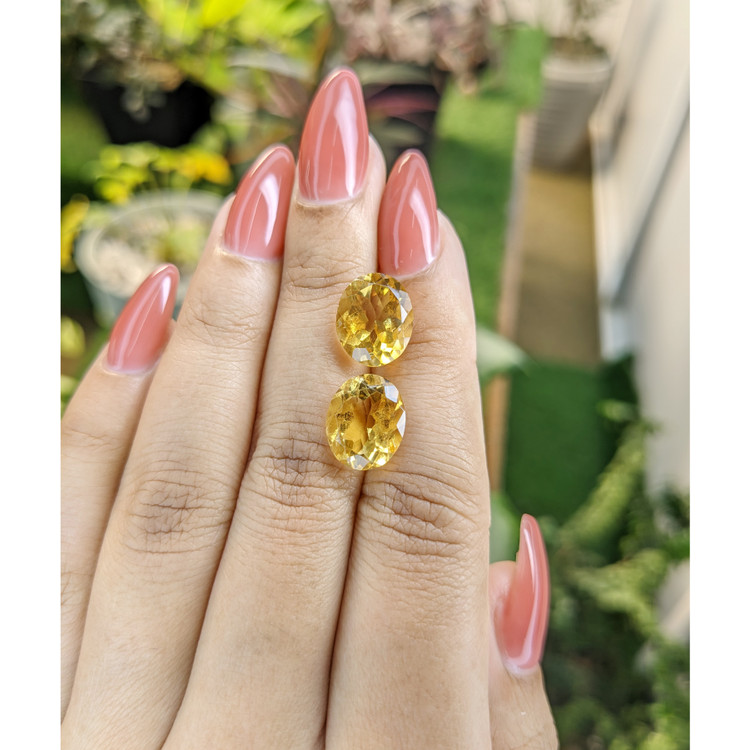 8.44 Ct.Tw. Citrine Pair from Brazil
