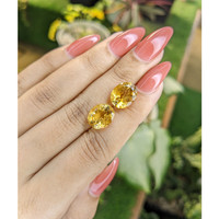 8.44 Ct.Tw.Total Carat Weight Citrine Pair from Brazil Life Style