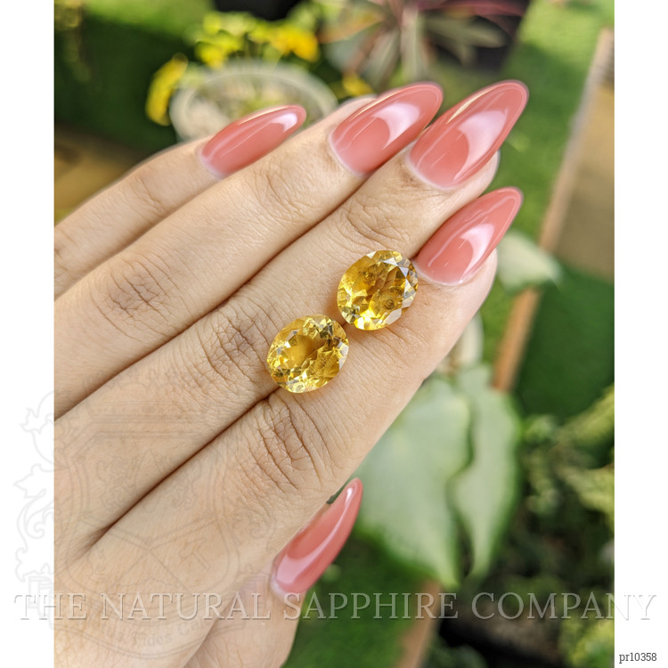 8.44 Ct.Tw. Citrine Pair from Brazil