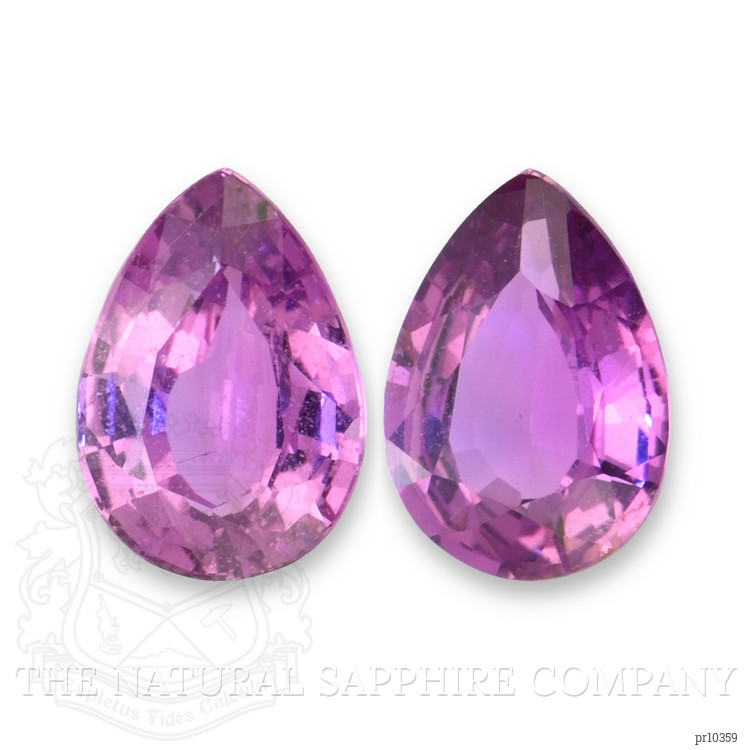 3.37 Ct.Tw. Pinkish Purple Sapphire Pair from Ceylon (Sri Lanka)
