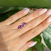 3.37&nbsp;Ct.Tw.Total Carat Weight Pinkish Purple Sapphire Pair from Ceylon (Sri Lanka) Life Style