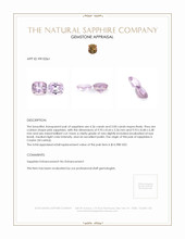 9.36 Ct.Tw.Total Carat Weight Pink Sapphire Pair from Ceylon (Sri Lanka) Appraisal