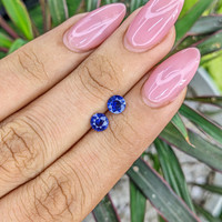 1.10 Ct.Tw.Total Carat Weight Color Change Sapphire Pair from Ceylon (Sri Lanka) Life Style