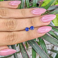 1.10 Ct.Tw.Total Carat Weight Color Change Sapphire Pair from Ceylon (Sri Lanka) Life Style